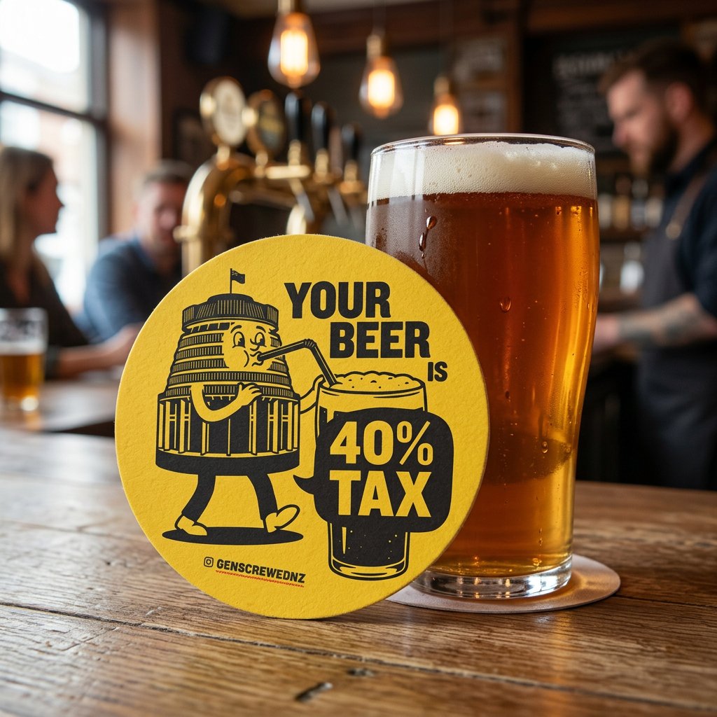 Cut the beer tax coaster under a fresh pint at the pub